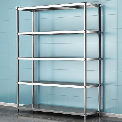 不銹鋼廚房置物架落地多層貨架儲物架4家用雜物收納放鍋架子5碗柜